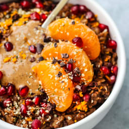 Easy Vegan Chocolate Orange Oatmeal