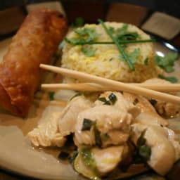 Egg-Fried Rice with Coconut Chicken