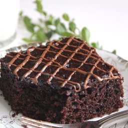 Eggless Nutella Chocolate Cake
