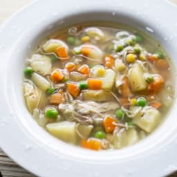 Fall Apart Chicken Vegetable Crockpot Soup