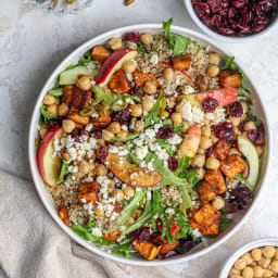 Fall Harvest Bowl with Roasted Sweet Potatoes