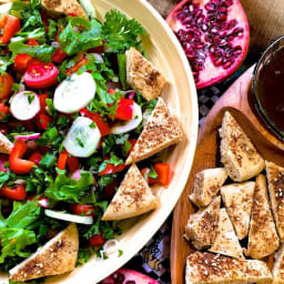 Fattoush With Za'atar, Sumac and Pomegranate Molasses Recipe