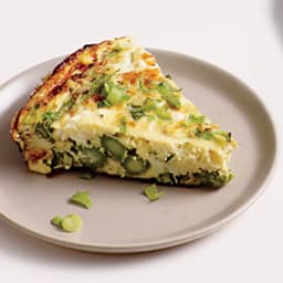 Feta, Green Onion, and Asparagus Frittata