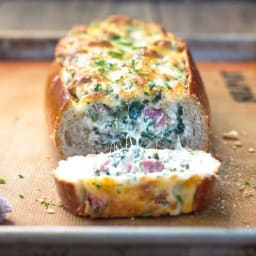 Feta Spinach Stuffed French Bread