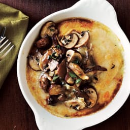 Fontal Polenta with Mushroom Saute