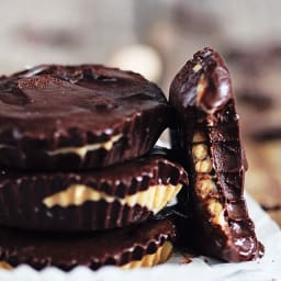 Four Ingredient Raw Chocolate Peanut Butter Cups