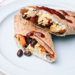 Freezer Breakfast Burritos with Sweet Potato Hash and Black Beans