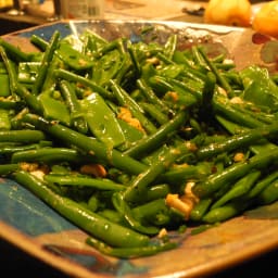 French Beans/Mange Tout With Hazelnut and Orange-By Ottolenghi