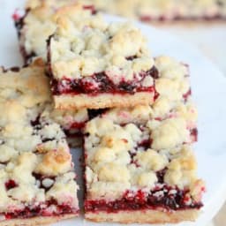 Fresh Black Currant Shortbread Bars