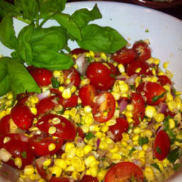 Fresh Corn, Tomato and Jalepeno Salad