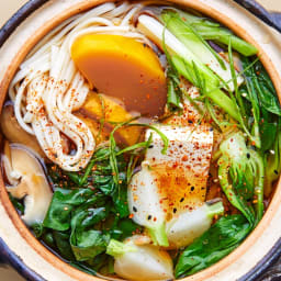 Fridge Clean-Out Nabe With Mushroom Dashi