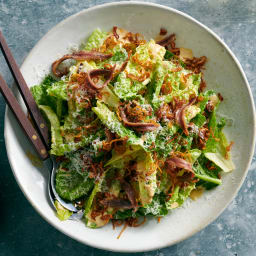 Fried Shallot Caesar Salad