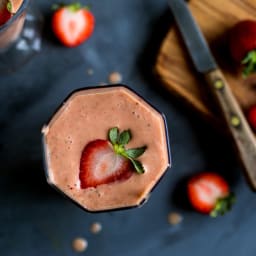 Frozen Strawberry-Coconut Smoothie With Pomegranate Molasses