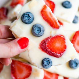 Frozen Yogurt Bark with Berries