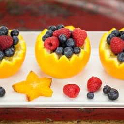 Fruit Salad in Orange Cups