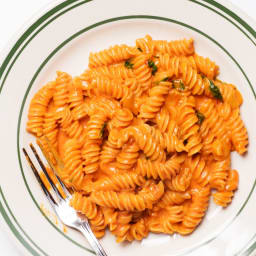 Fusilli alla Vodka with Basil and Parmesan