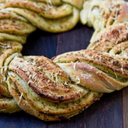 Garlic, Feta & Pesto Pull Apart Bread