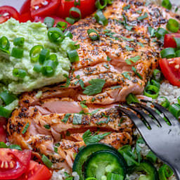 Garlic Herb Salmon Bowls