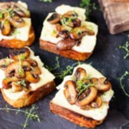 Garlic Mushroom and Brie Toast