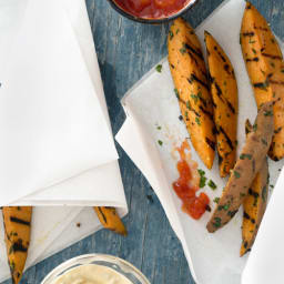 Garlicky Sweet-Potato Fries