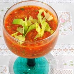 Gazpacho with Marinated Shrimp