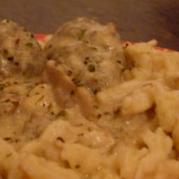 German Meatballs and Spaetzle