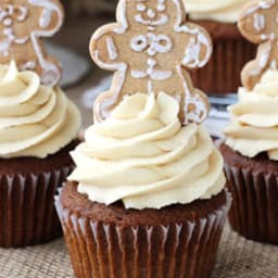 Gingerbread Cupcakes with Caramel Molasses Icing