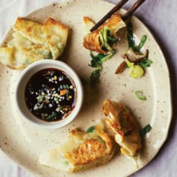 Gingered Brussels Sprout and Shiitake Pot Stickers