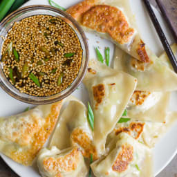 Gingered Brussels Sprout and Shiitake Pot Stickers