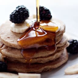 Gluten-Free Vegan Banana Oat Blender Pancakes