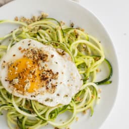 Gluten-Free Zucchini Spaghetti Fried Eggs