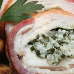 Gorgonzola Stuffed Chicken Breasts Wrapped in Bacon Recipe