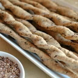 Grain Free and Vegan Twisted Flax Sticks