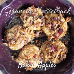 Granola Hasselback Baked Apples