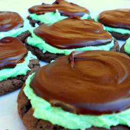 Grasshopper Chocolate Mint Cake Mix Cookies