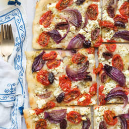 Greek Pizza with Feta Cheese