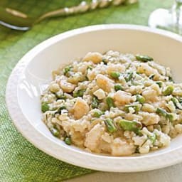 Greek Shrimp and Asparagus Risotto