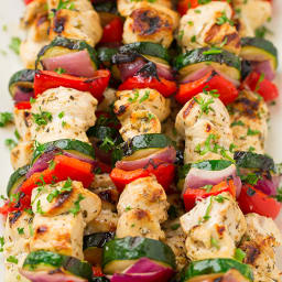 Greek Chicken Kebabs with Tzatziki Sauce