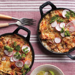 Green Chicken-Enchilada Pies