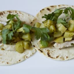 Green Chile Chicken Thigh Tacos