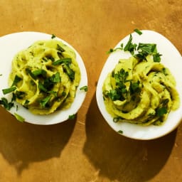 Green Goddess Deviled Eggs