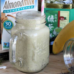 Green Tea Chia Smoothie Recipe (Vegan, Dairy-free, Clean-Eating)