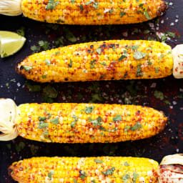 Grilled Cilantro, Lime + Paprika Corn on the Cob