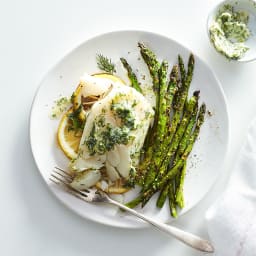 Grilled Cod Fillets with Lemon-Dill Butter