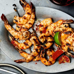 Grilled Garlic-and-Black-Pepper Shrimp