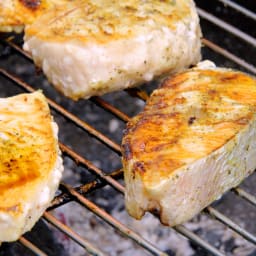 Grilled Halibut with Lime-Chipotle Butter