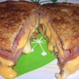 Grilled Ham, Egg and Cheese Sandwich