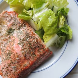 Grilled Lemon Butter Dill Salmon