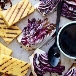 Grilled Polenta and Radicchio with Balsamic Drizzle