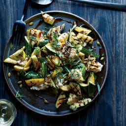 Grilled Zucchini with Ricotta and Pomegranate Molasses